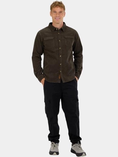 Fundango Oregon Corduroy Shirt férfi hosszú ujjú ing zöld színben 4