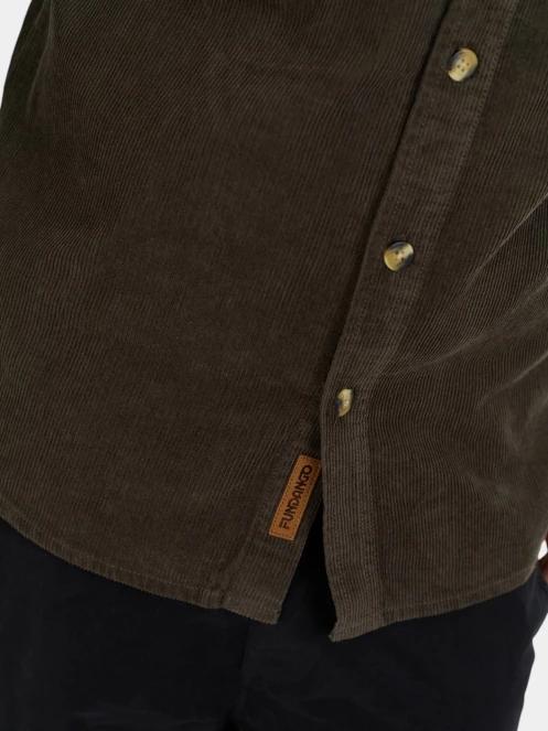 Fundango Oregon Corduroy Shirt férfi hosszú ujjú ing zöld színben 5