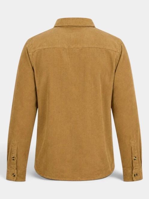 Fundango Oregon Corduroy Shirt férfi hosszú ujjú ing barna színben 11