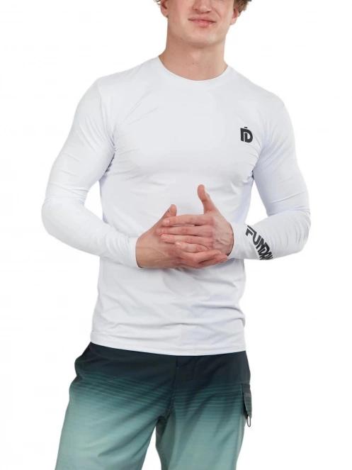 Fundango Manado Long Rashguard férfi hosszú ujjú lycra fehér színben 3
