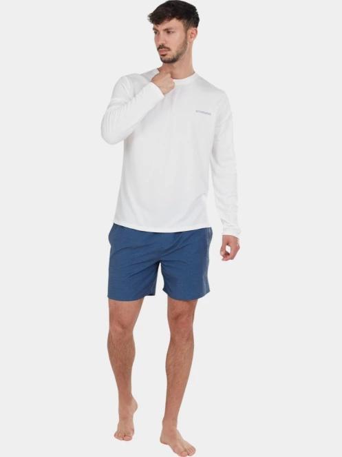 Fundango Maurice Long Rashguard férfi hosszú ujjú lycra fehér színben 5