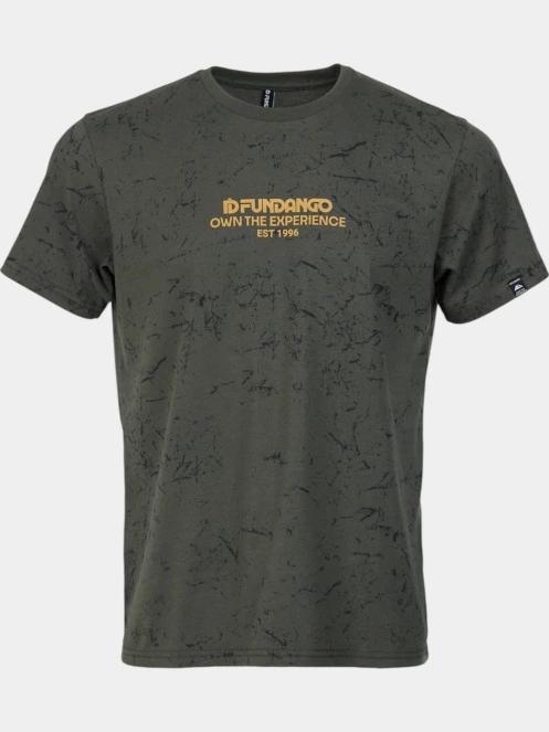Fundango Theory T-shirt férfi rövid ujjú sport póló oliva színben 7