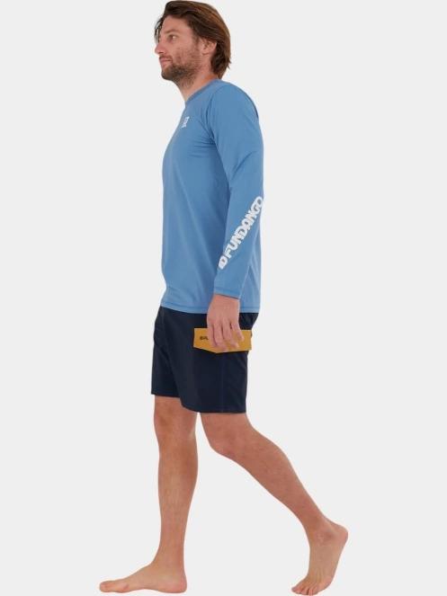 Fundango Manado Long II Rashguard férfi hosszú ujjú lycra kék színben 4