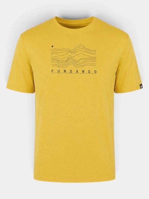 Fundango Wanaka Merino T-shirt férfi rövid ujjú póló sárga színben 8