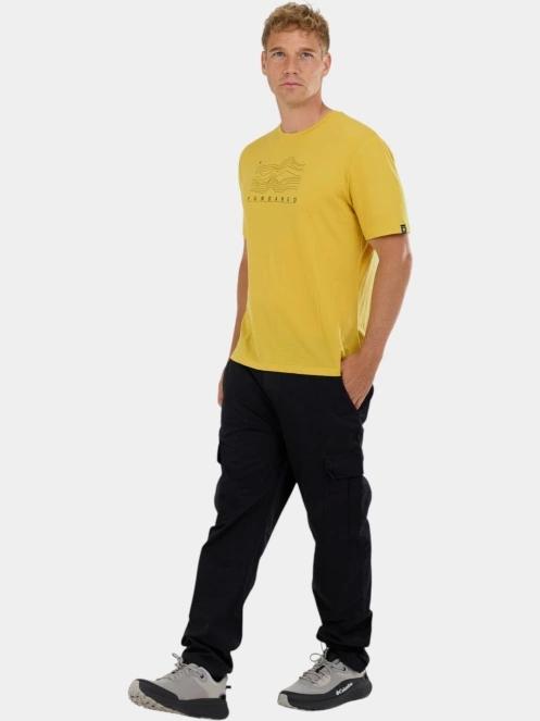 Fundango Wanaka Merino T-shirt férfi rövid ujjú póló sárga színben 5