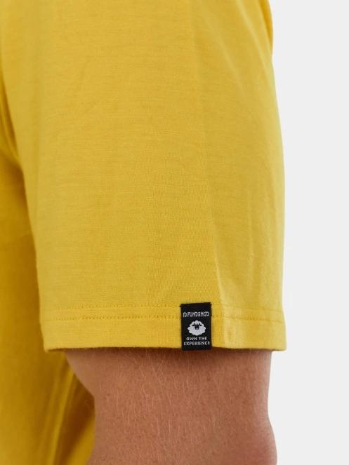 Fundango Wanaka Merino T-shirt férfi rövid ujjú póló sárga színben 7