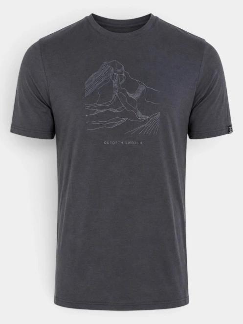 Fundango Wanaka Merino T-shirt férfi rövid ujjú póló szürke színben 9