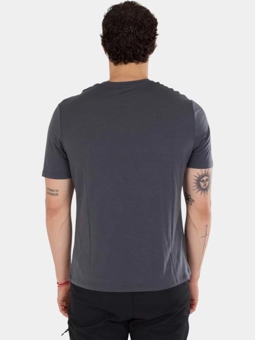 Fundango Wanaka Merino T-shirt férfi rövid ujjú póló szürke színben 3