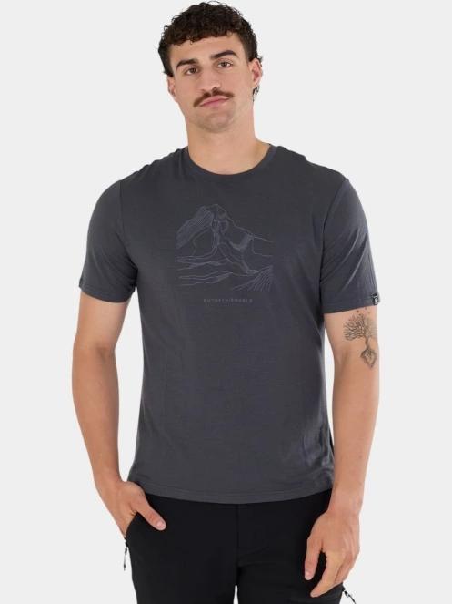 Fundango Wanaka Merino T-shirt férfi rövid ujjú póló szürke színben 6
