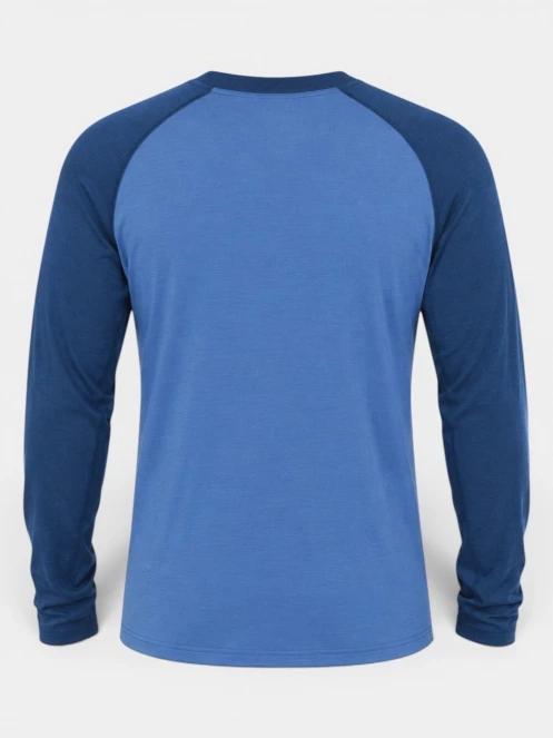 Fundango Rotorua Merino Longsleeve férfi aláöltöző felső kék színben 8