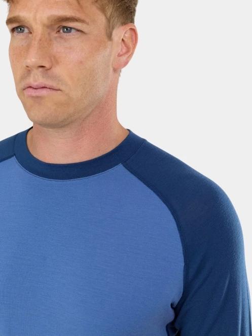 Fundango Rotorua Merino Longsleeve férfi aláöltöző felső kék színben 5