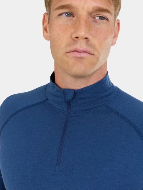 Fundango Temuka Merino Halfzip férfi aláöltöző felső kék színben 6