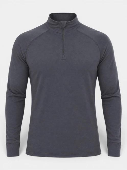 Fundango Temuka Merino Halfzip férfi aláöltöző felső szürke színben 7