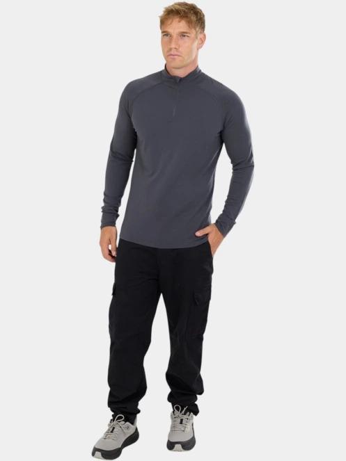 Fundango Temuka Merino Halfzip férfi aláöltöző felső szürke színben 4