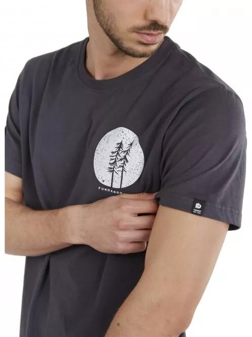 Fundango Basic T Logo-4 T-shirt férfi rövid ujjú póló szürke színben 4