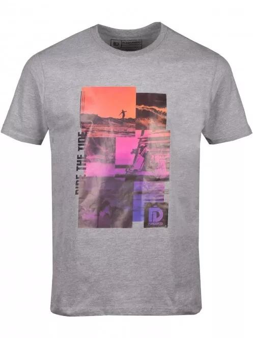 Fundango Basic T Logo-9 T-shirt férfi rövid ujjú póló szürke színben 6