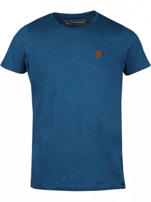 Fundango Jaggy Structured Tshirt férfi rövid ujjú póló sötétkék színben 4