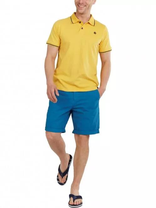 Fundango Incognito Poloshirt férfi galléros póló sárga színben 5