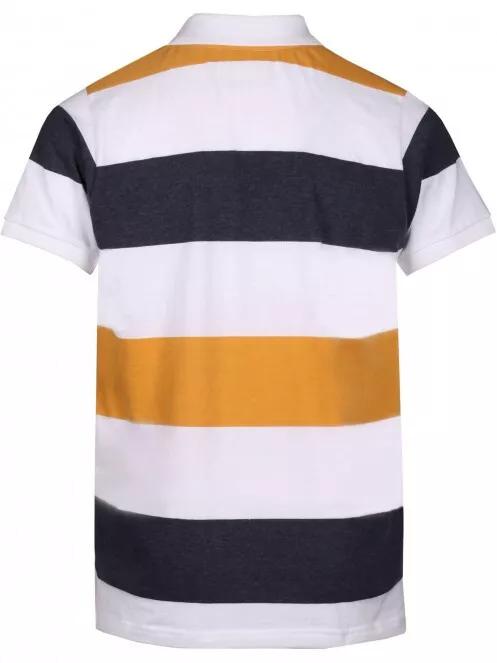 Fundango Incognito stripe Poloshirt férfi galléros póló fehér színben 7