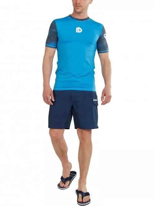Fundango Manado Rashguard férfi rövid ujjú lycra kék színben 5