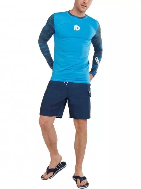 Fundango Manado Long Rashguard férfi hosszú ujjú lycra kék színben 4