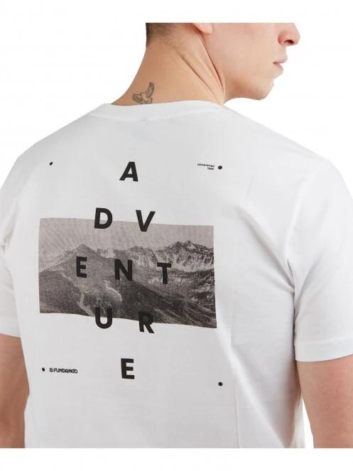 Fundango Basic - T Logo-1 T-shirt férfi rövid ujjú póló fehér színben 4