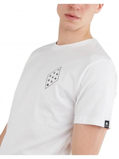 Fundango Basic - T Logo-1 T-shirt férfi rövid ujjú póló fehér színben 5