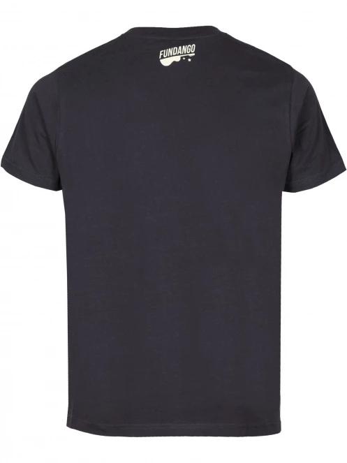 Fundango Basic - T Logo-2 T-shirt bagossy rövid ujjú póló fekete színben 3
