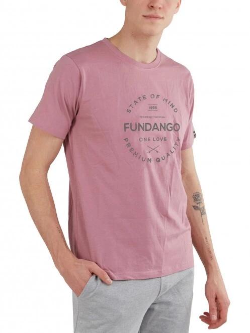 Fundango Basic - T Logo-4 T-shirt férfi rövid ujjú póló lila színben 4