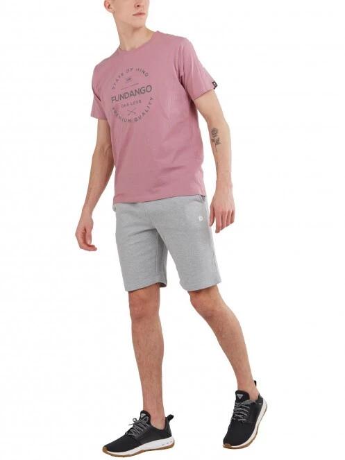 Fundango Basic - T Logo-4 T-shirt férfi rövid ujjú póló lila színben 5