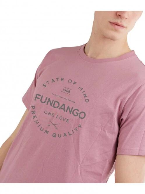 Fundango Basic - T Logo-4 T-shirt férfi rövid ujjú póló lila színben 6