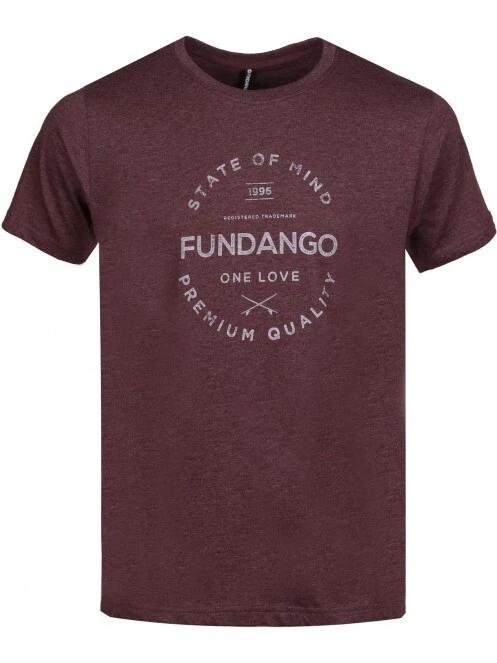 Fundango Basic - T Logo-4 T-shirt férfi rövid ujjú póló piros színben 6