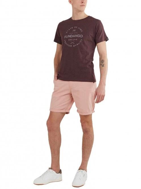 Fundango Basic - T Logo-4 T-shirt férfi rövid ujjú póló piros színben 4