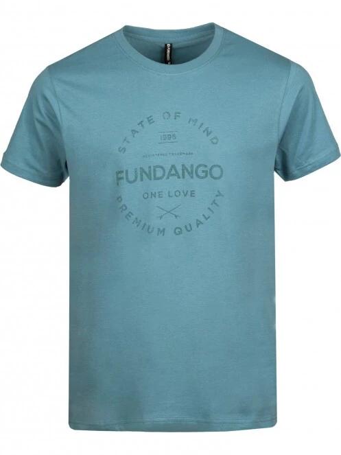 Fundango Basic - T Logo-4 T-shirt férfi rövid ujjú póló kék színben 6