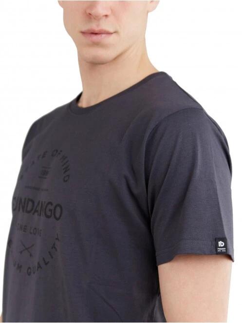 Fundango Basic - T Logo-4 T-shirt férfi rövid ujjú póló szürke színben 4
