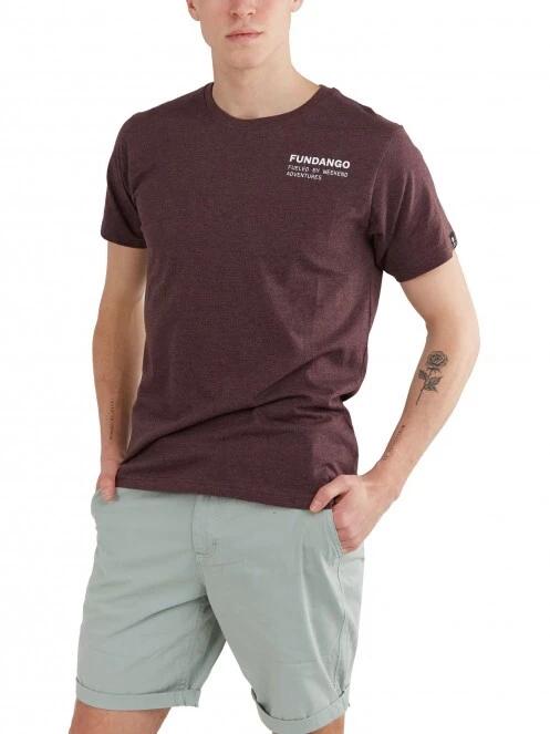Fundango Basic - T Logo-7 T-shirt férfi rövid ujjú póló piros színben 2