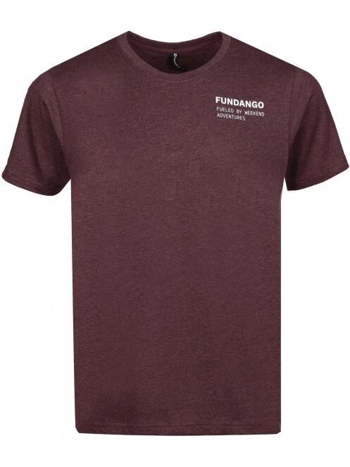 Fundango Basic - T Logo-7 T-shirt férfi rövid ujjú póló piros színben 7