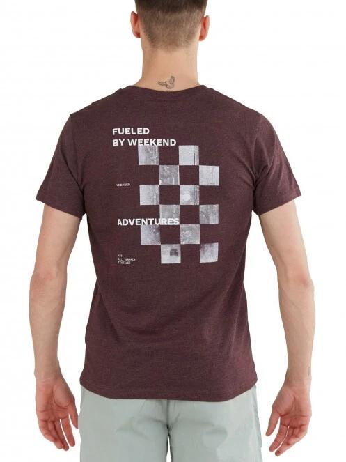 Fundango Basic - T Logo-7 T-shirt férfi rövid ujjú póló piros színben 3