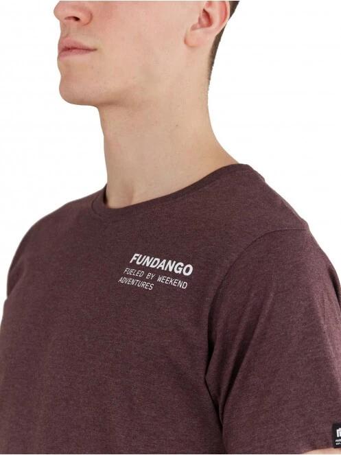 Fundango Basic - T Logo-7 T-shirt férfi rövid ujjú póló piros színben 5