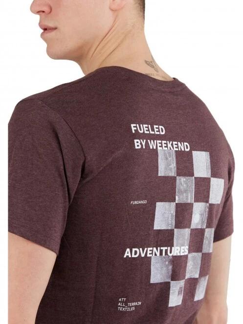 Fundango Basic - T Logo-7 T-shirt férfi rövid ujjú póló piros színben 6