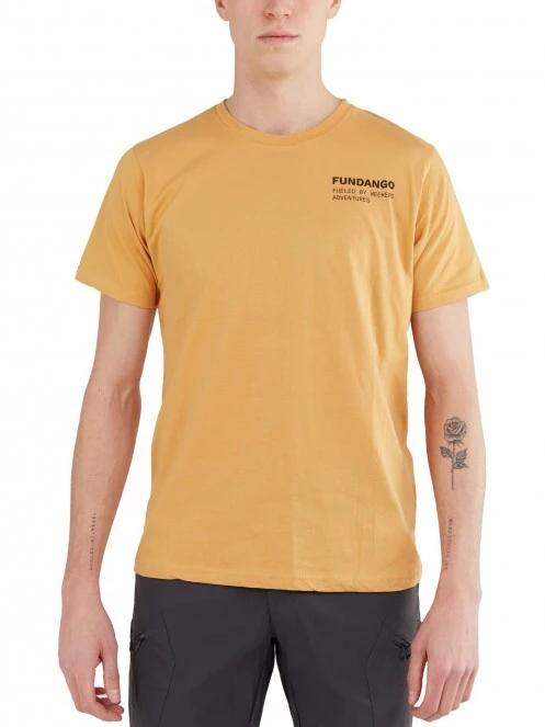 Fundango Basic - T Logo-7 T-shirt férfi rövid ujjú póló sárga színben 2