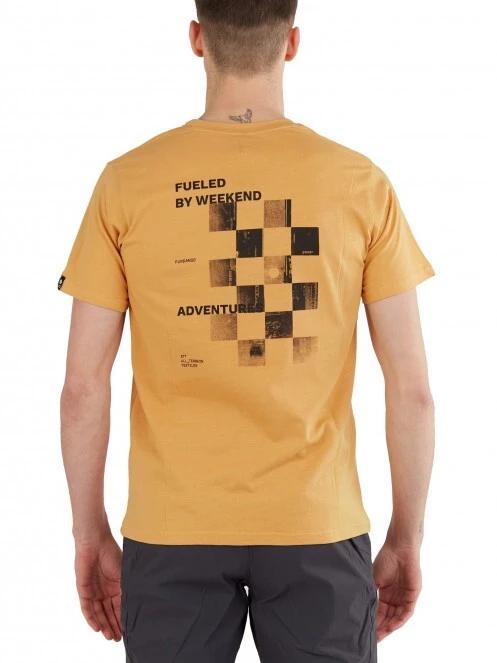 Fundango Basic - T Logo-7 T-shirt férfi rövid ujjú póló sárga színben 3