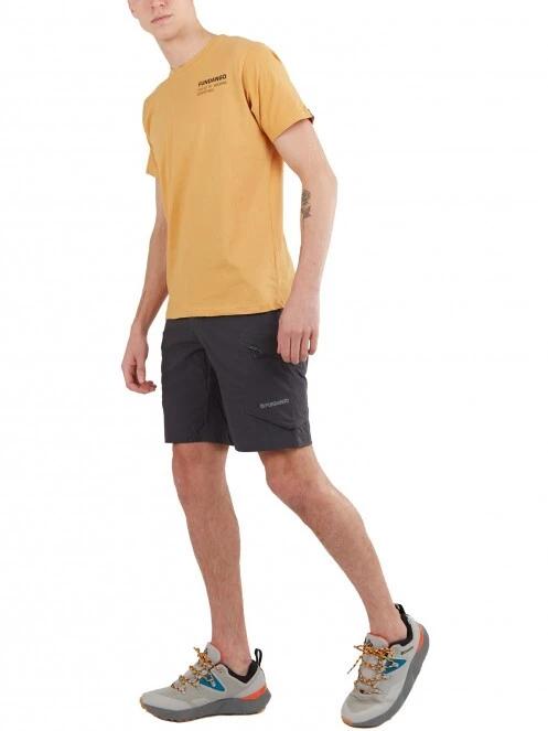 Fundango Basic - T Logo-7 T-shirt férfi rövid ujjú póló sárga színben 4