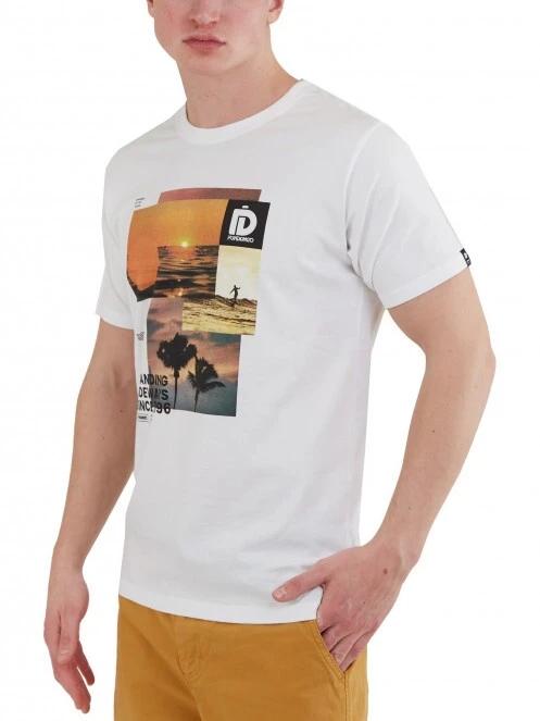 Fundango Basic - T Logo-9 T-shirt férfi rövid ujjú póló fehér színben 4