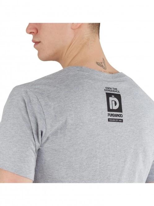 Fundango Basic - T Logo-9 T-shirt férfi rövid ujjú póló szürke színben 6