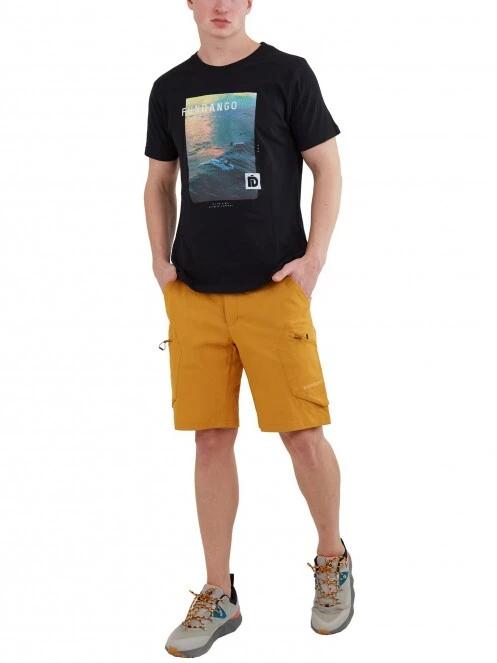 Fundango Basic - T Logo-10 T-shirt férfi rövid ujjú póló fekete színben 4