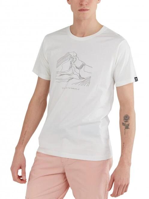Fundango Basic - T Logo-11 T-shirt férfi rövid ujjú póló fehér színben 2