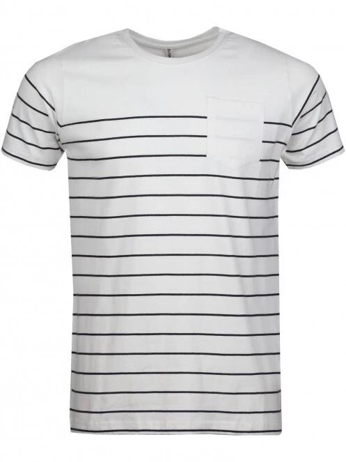 Fundango Jaggy Pocket T-shirt férfi rövid ujjú póló fehér színben 6