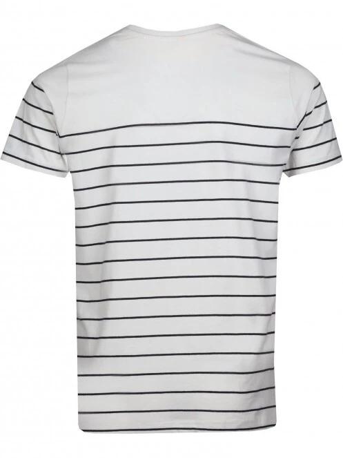 Fundango Jaggy Pocket T-shirt férfi rövid ujjú póló fehér színben 7