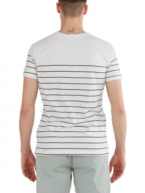Fundango Jaggy Pocket T-shirt férfi rövid ujjú póló fehér színben 3